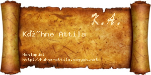 Kühne Attila névjegykártya