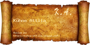 Kühne Attila névjegykártya