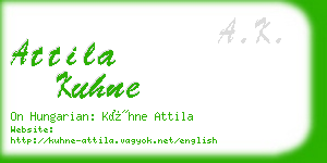 attila kuhne business card